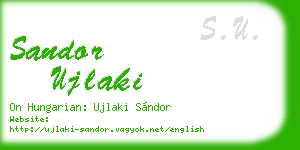 sandor ujlaki business card